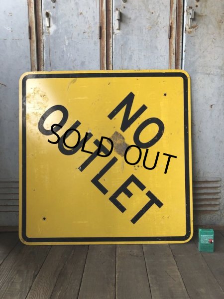 画像3: Vintage Road Sign NO OUTLET (T621) (3)