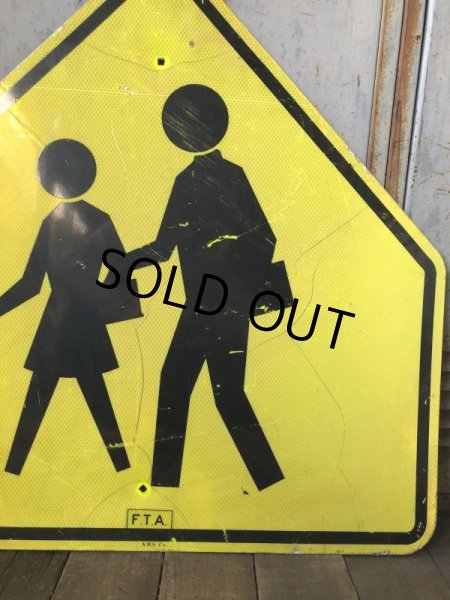 画像4: Vintage Road Sign CROSS WALK (T638) (4)