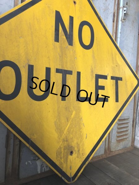 画像4: Vintage Road Sign NO OUTLET (T642) (4)