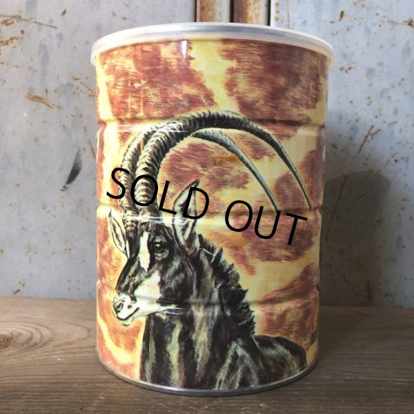 画像2: Vintage Safari Coffee Animal Tin Can African Lion (T659) (2)