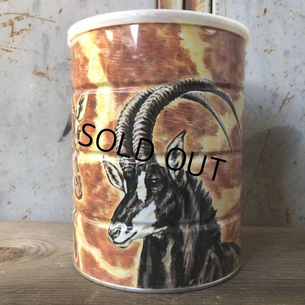 画像2: Vintage Safari Coffee Animal Tin Can African Lion (T658) (2)