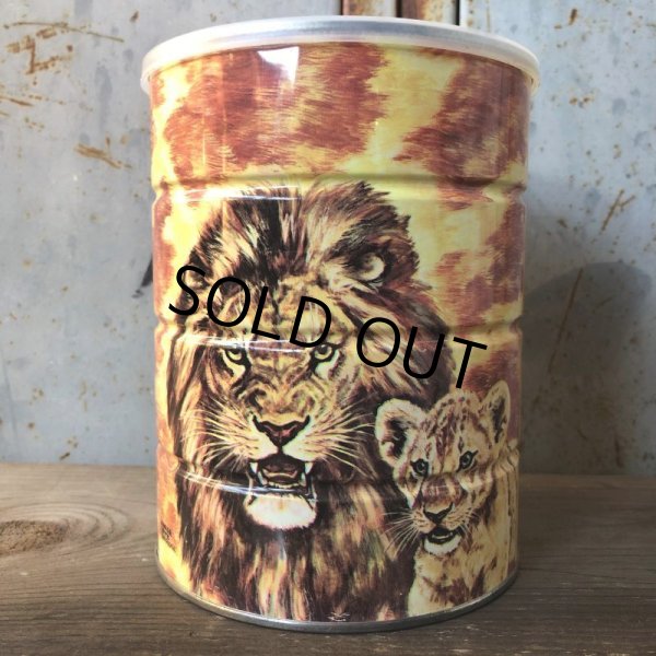 画像3: Vintage Safari Coffee Animal Tin Can African Lion (T659) (3)
