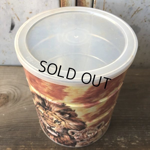 画像5: Vintage Safari Coffee Animal Tin Can African Lion (T658) (5)
