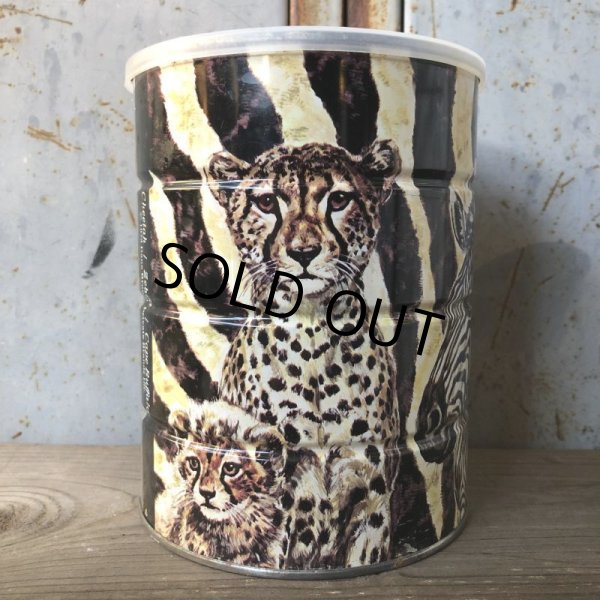 画像1: Vintage Safari Coffee Animal Tin Can Cape Buffalo (T657) (1)