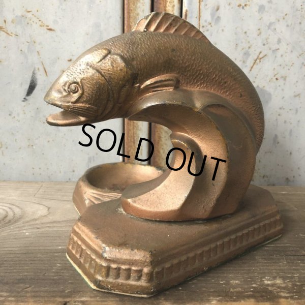 画像4: Vintage Black Bass Big Mouse Statue Tray (T673) (4)