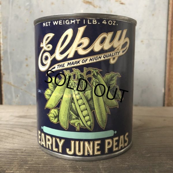 画像3: Vintage Elkay Early June Peas Can (T680) (3)