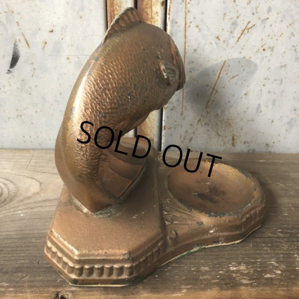 画像6: Vintage Black Bass Big Mouse Statue Tray (T673) (6)