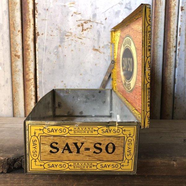 画像2: Vintage Cigar Tobacco Can SAY=SO (T724) (2)