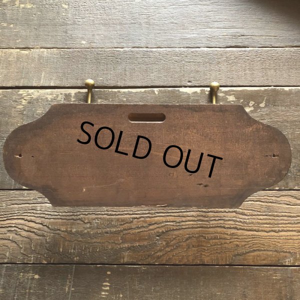 画像2: Vintage Wall Hooks Coat Hat Hanger Reserved For The Master (T730) (2)