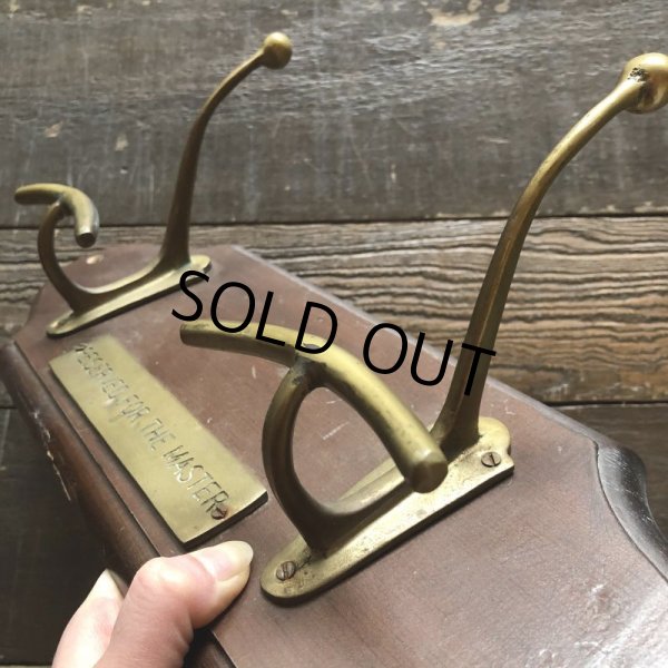 画像3: Vintage Wall Hooks Coat Hat Hanger Reserved For The Master (T730) (3)