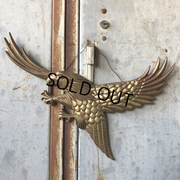 画像1: Vintage Metal Eagle Wall Decor (T727) (1)