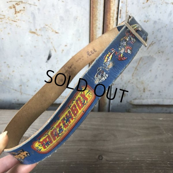 画像8: Vintage Matchbox Race Car Kids Leather Belt (T728) (8)