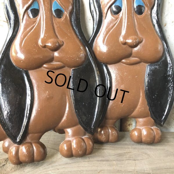 画像5: 60s Vintage Bassett Hounds Dog Sexton Wall Decor (T725) (5)