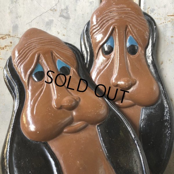 画像4: 60s Vintage Bassett Hounds Dog Sexton Wall Decor (T725) (4)