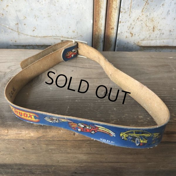 画像2: Vintage Matchbox Race Car Kids Leather Belt (T728) (2)
