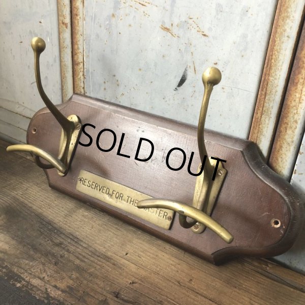 画像5: Vintage Wall Hooks Coat Hat Hanger Reserved For The Master (T730) (5)