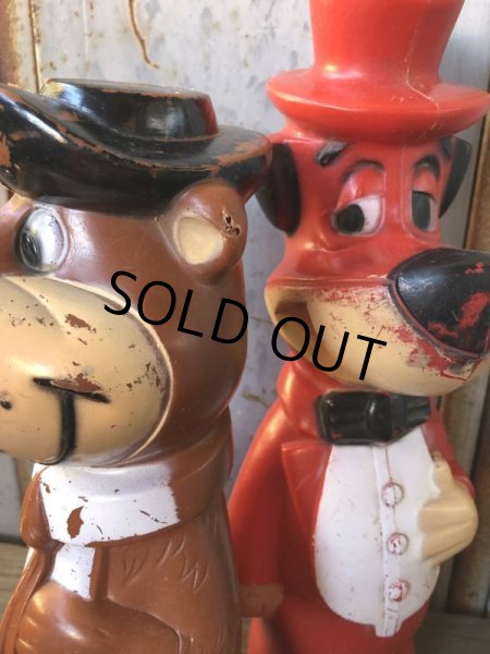 画像7: Vintage Yogi & Huckleberry Big Size Bank Doll Set 34 & 38cm (T769) (7)