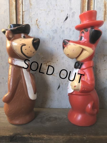 画像3: Vintage Yogi & Huckleberry Big Size Bank Doll Set 34 & 38cm (T769) (3)