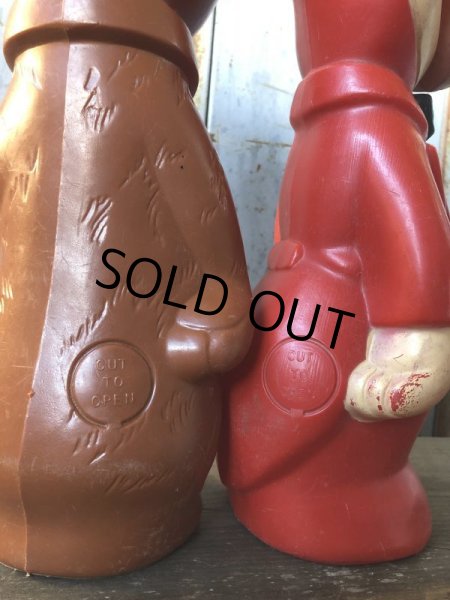 画像10: Vintage Yogi & Huckleberry Big Size Bank Doll Set 34 & 38cm (T769) (10)