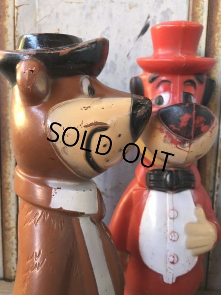 画像8: Vintage Yogi & Huckleberry Big Size Bank Doll Set 34 & 38cm (T769) (8)