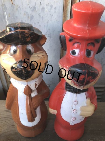画像9: Vintage Yogi & Huckleberry Big Size Bank Doll Set 34 & 38cm (T769) (9)