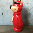 画像3: Vintage Yogi Bear Plastic Doll Red 18cm (T768)   (3)