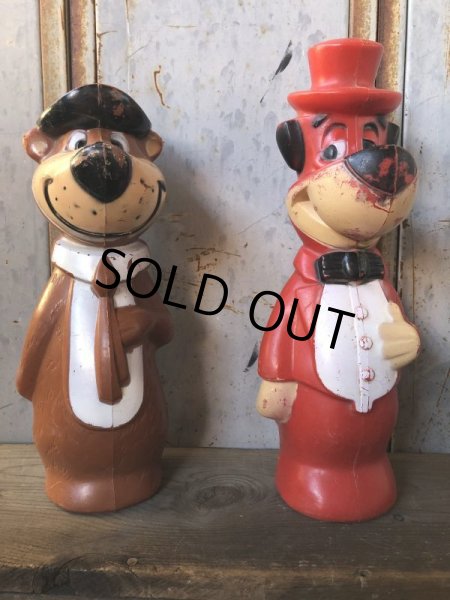 画像2: Vintage Yogi & Huckleberry Big Size Bank Doll Set 34 & 38cm (T769) (2)