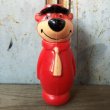 画像2: Vintage Yogi Bear Plastic Doll Red 18cm (T768)   (2)