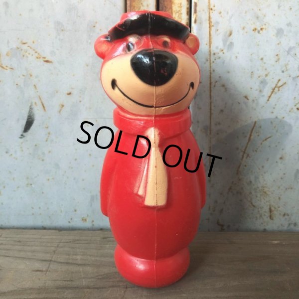 画像2: Vintage Yogi Bear Plastic Doll Red 18cm (T768)   (2)