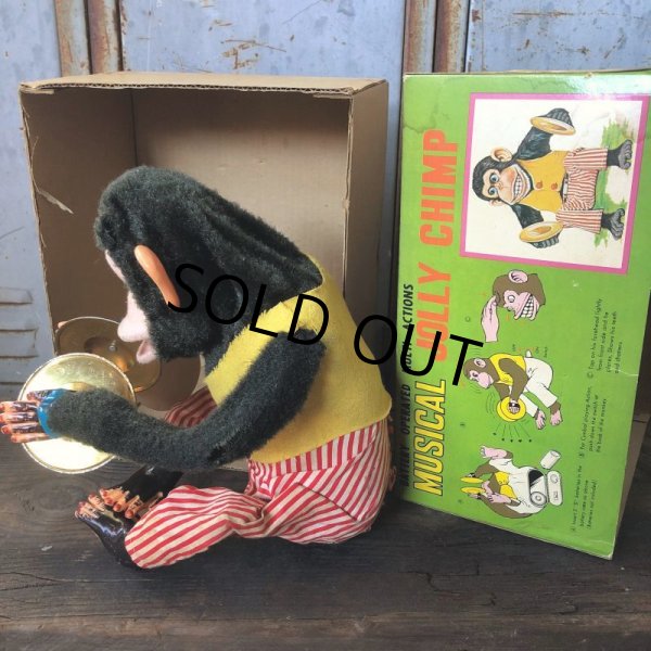 画像2: 50s Vintage Musical Jolly Chimp w/box  (T770) (2)