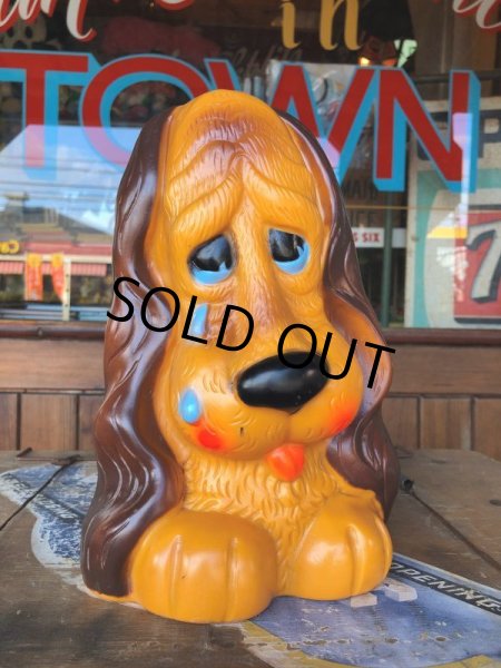画像2: Vintage Russ Plastic Coin Bank Sad Eye Dog (T778)   (2)