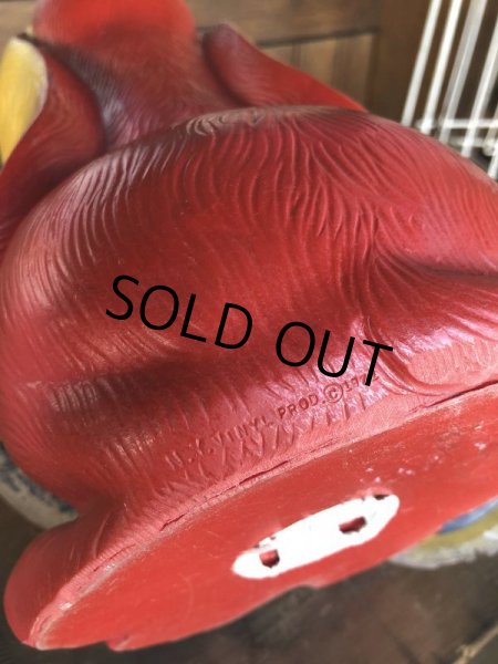 画像7: 70s Vintage NY Vinyl Plastic Dog Bank Basset hound Red (T779)  (7)