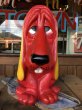 画像2: 70s Vintage NY Vinyl Plastic Dog Bank Basset hound Red (T779)  (2)