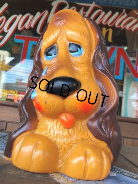 画像8: Vintage Russ Plastic Coin Bank Sad Eye Dog (T778)   (8)