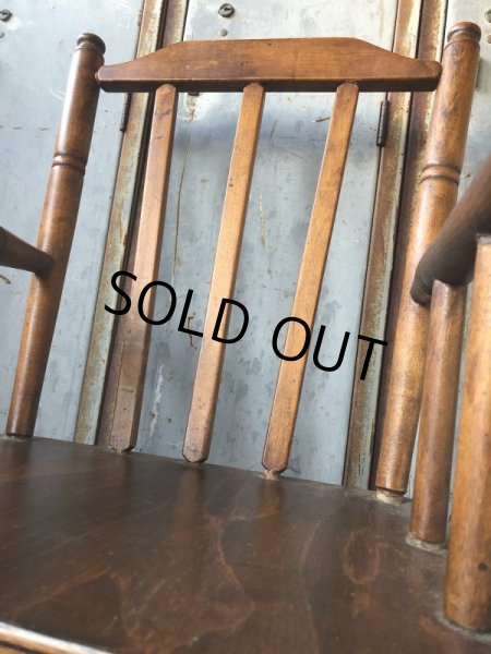 画像9: Antique Kid's Wood Hi-Chair (T782) (9)