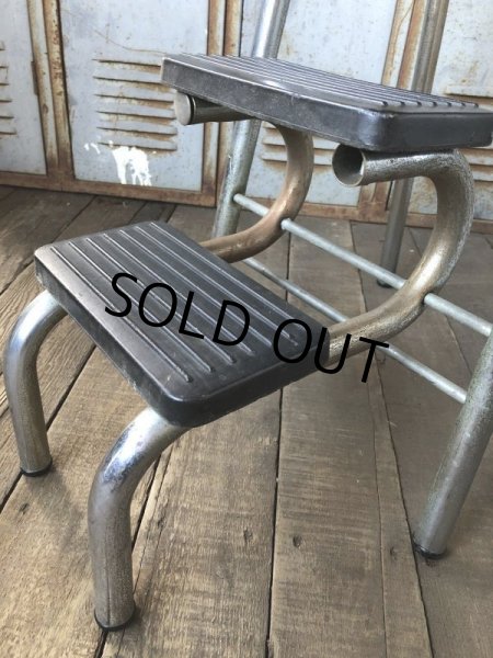 画像11: Vintage Mid-Century Step Stool Hi-Chair (T784) (11)