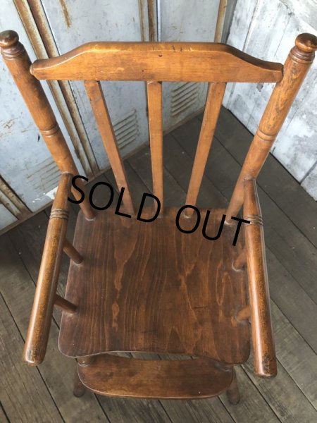 画像8: Antique Kid's Wood Hi-Chair (T782) (8)