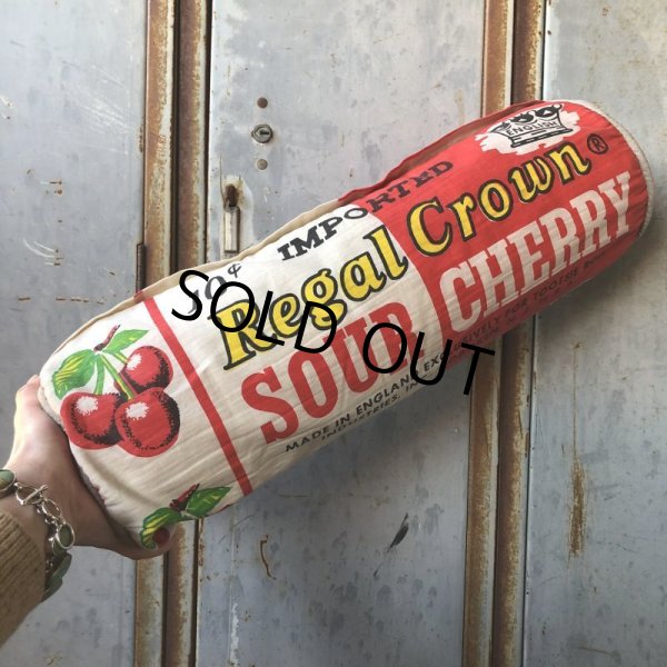 画像1: 60s Vintage Regal Crown Sour Cherry Advertising Pillow (T785) (1)