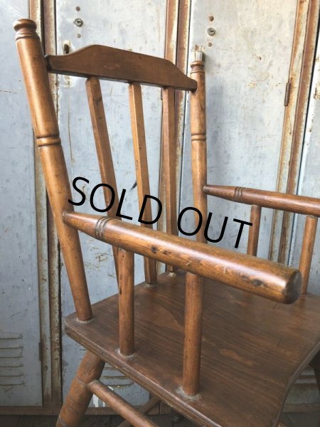 画像5: Antique Kid's Wood Hi-Chair (T782) (5)