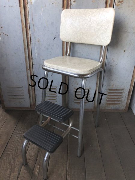 画像2: Vintage Mid-Century Step Stool Hi-Chair (T784) (2)