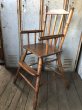 画像2: Antique Kid's Wood Hi-Chair (T782) (2)