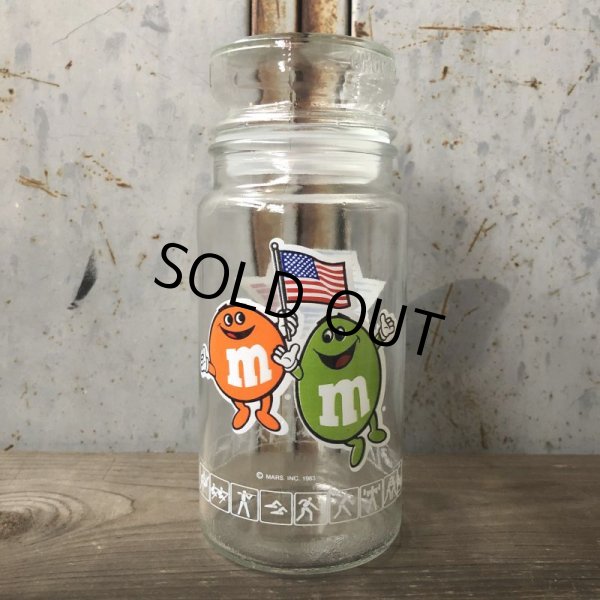 画像2: Vintage M&M's L.A. OLYMPIC Glass Candy Jar (T789)  (2)