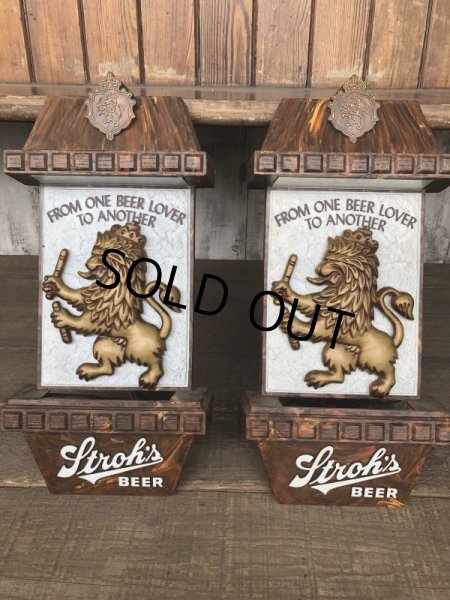 画像2: Vintage Stroh's Beer Lighted Sign SET (T791) (2)