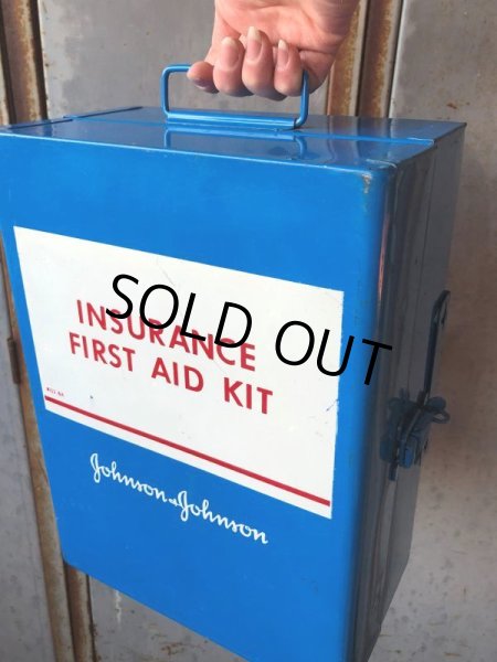 画像12: Vintage Johnson&Johnson First Aid Kit Mettal Box Cabinet (Ｔ807） (12)