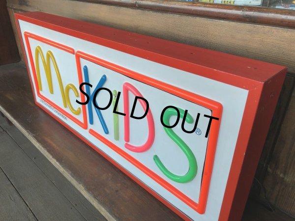 画像4: 80s Vintage McDonalds McKidS Store Display Lighted Sign (T848) (4)