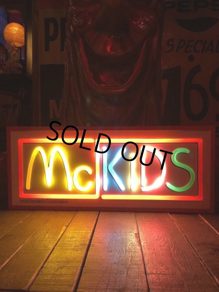 画像10: 80s Vintage McDonalds McKidS Store Display Lighted Sign (T848) (10)