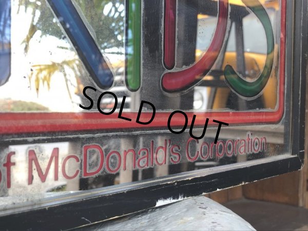 画像13: 80s Vintage McDonalds McKidS Store Display Lighted Sign (T849) (13)