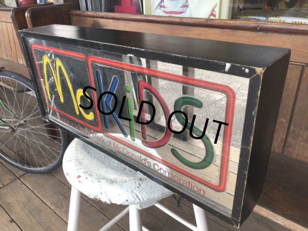 画像3: 80s Vintage McDonalds McKidS Store Display Lighted Sign (T849) (3)