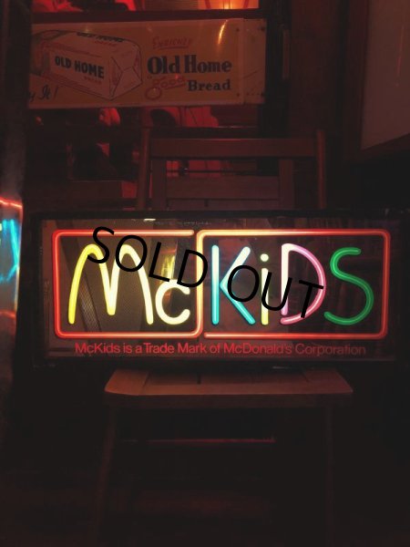 画像15: 80s Vintage McDonalds McKidS Store Display Lighted Sign (T849) (15)