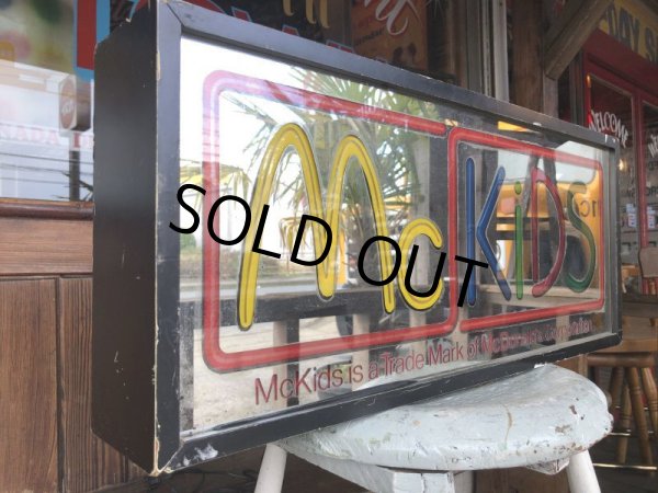画像2: 80s Vintage McDonalds McKidS Store Display Lighted Sign (T849) (2)